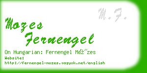 mozes fernengel business card
